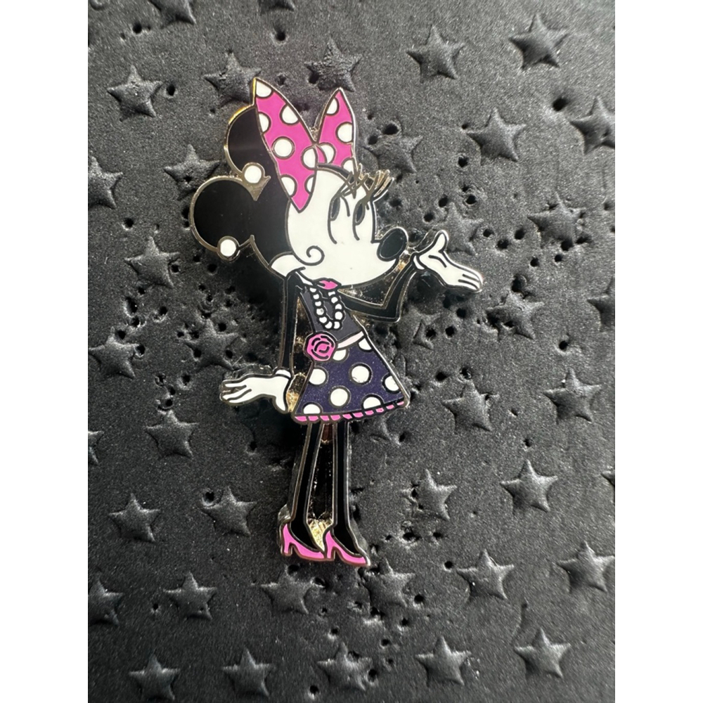 Minnie Mouse With Pink Polka Dot Bow Paris Fashion Glamour Disney Pin